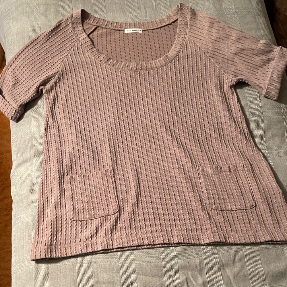 Women's Tan Textured Top